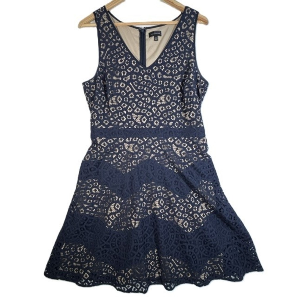 The Limited Dress Black Lace Floral V-Neck Sleeveless Women 10 Excellent